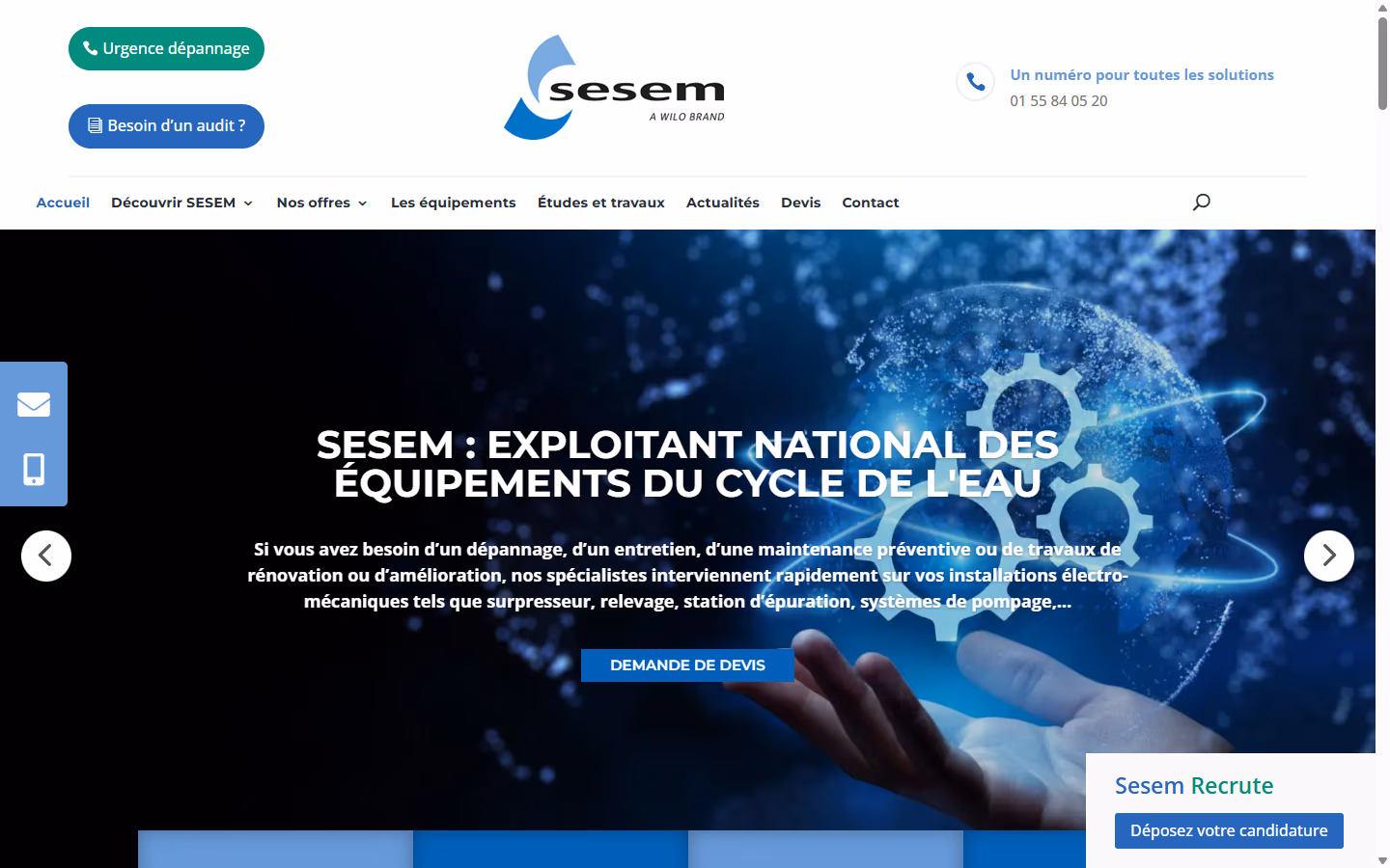 Capture de sesem.fr sur ordinateur