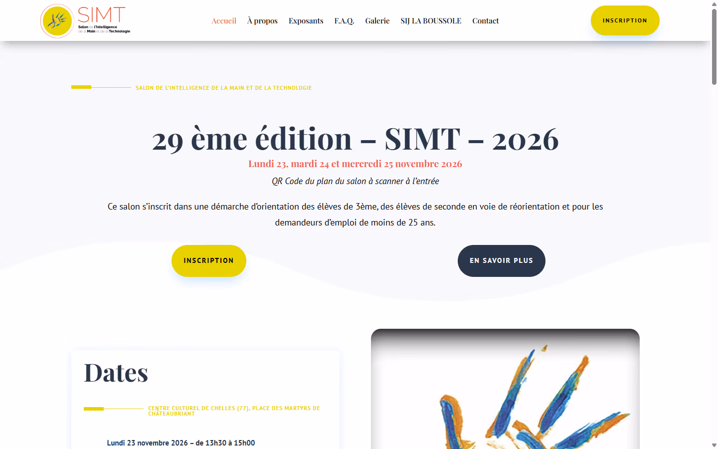 SIMT, le site du Salon de l'Intelligence de la Main et de la Technologie